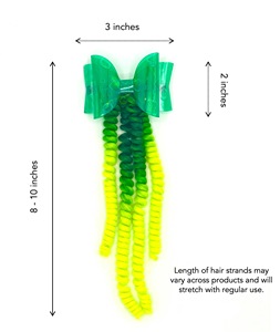 Clip per capelli Coily con motivo a cuore riflettente Firefly, trendy, effetto ombré, in materiale sintetico per extension. - Product Image 5