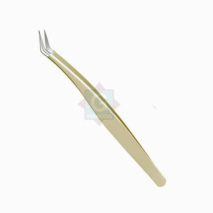 Precision Eyelash Curved Tip Tweezers Stainless Steel Premium Quality <b>Lash</b> Extension Tweezers - Product Image 2