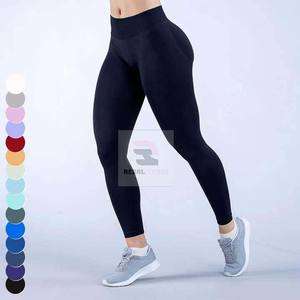 Pantalon de fitness pour femmes avec logo personnalisé, leggings de yoga tricotés confortables avec logo à la taille, méthode de tissage tissé - Product Image 5