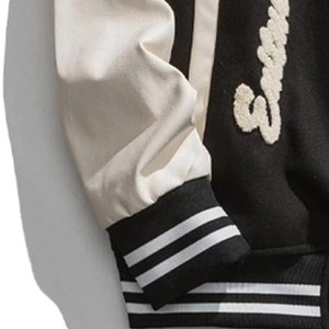 Chaqueta universitaria personalizada de alta calidad para hombre con mangas de lana Chenille bordado béisbol Letterman estilo ODM OEM - Product Image 6
