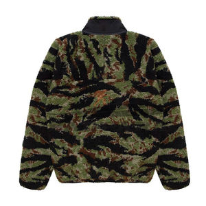 Winter Custom Printed Plus Size Coaches Unisex Zipper Sherpa Fluffy Stand Collar Front Logo Oversized <b>Fleece</b> <b>Jacket</b> - Product Image 2