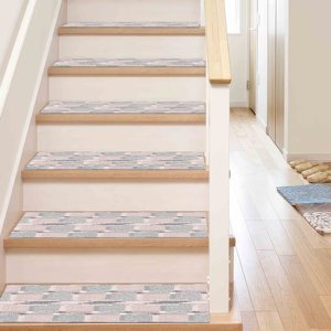 Tapis traditionnel en laine écologique imprimé, adapté aux animaux de compagnie, design patchwork imprimé en 3D, grand format, avec envers en latex rose - Product Image 3