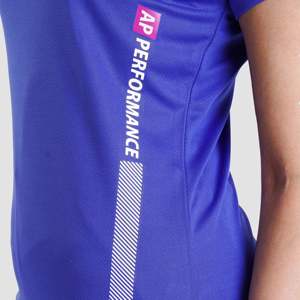 Women's Royal Blue Sports Jersey T-<b>Shirt</b>-Micro Mesh <b>Polyester</b> - Product Image 5