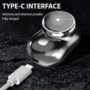 Mini Afeitadora Eléctrica Portátil Recargable por USB para Viajes, Negra, Triple Cuchilla Rotatoria, Impermeable, Lavable, para Barba y Cuerpo - Product Image 6