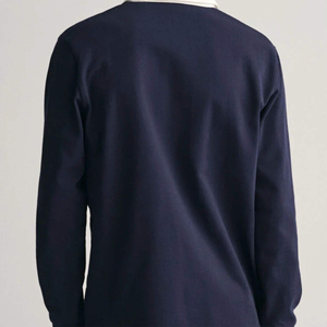 Polo de rugby de manga larga para hombre de alta calidad: cómodo, elegante y perfecto para ropa informal y actividades deportivas - Product Image 6