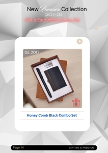 Juego de regalo corporativo de cuero genuino de lujo más vendido, combinación de bolígrafo con portatarjetas con logotipo personalizado para graduación de Navidad, Día del Padre - Product Image 5