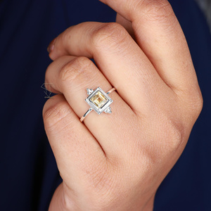 Vente en gros de bagues en argent sterling massif 925 faites à la main avec citrine naturelle bijoux fins pour femmes - Product Image 6