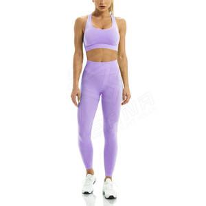 Haute qualité sans couture solide grande taille femmes Yoga ensemble Spandex/Nylon 2 pièces Gym Fitness porter vente chaude - Product Image 1