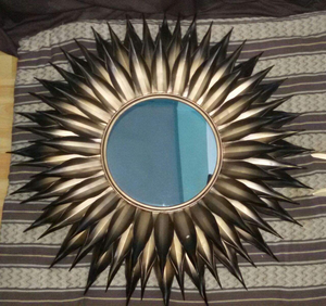 Modern <b>Gold</b> Metal <b>Frame</b> Wall <b>Mirror</b> Iron and Brass Plated Customizable Shape for Home and Salon Beauty - Product Image 1