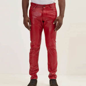 <b>Men's</b> Casual Canvas <b>Leather</b> Pants Low Waist Waterproof Eco-Friendly Factory Made Hot Sales Wholesale Best Quality 2025 - Product Image 2