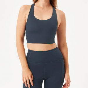 Soutien-gorge de sport respirant pour le yoga, avec logo personnalisé sur le devant, maintien élevé, bretelles convertibles, séchage rapide pour femmes - Product Image 1