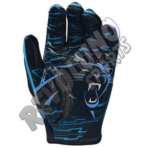 Gants de football américains personnalisés OEM, paume collante, haute qualité, design personnalisé, gants de football rembourrés, fabricant en gros pour les joueurs de ligne - Product Image 2
