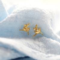 Boucles d'oreilles minimalistes en argent sterling 925 plaqué or 14 carats et rhodium, unisexes, pour anniversaire chrétien ou mariage