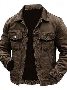 Veste en jean décontractée pour hommes de haute qualité couleur unie coton à la mode conception ample grande taille quatre saisons vêtements à la mode - Product Image 6