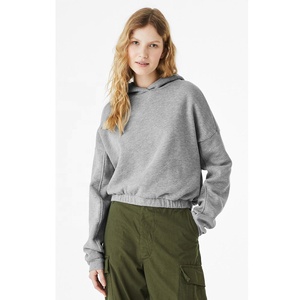 Bella + Canvas 7506C Sudadera con capucha inferior ceñida de lana de esponja para mujer con logotipo personalizado Sudadera con capucha transpirable - Product Image 3
