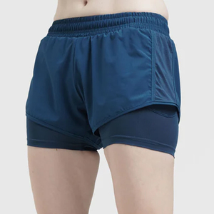 Falda de verano Deportes Tenis Fitness Gimnasio Pantalones cortos de mujer Transpirable 2/1 Pantalones cortos atléticos Biker Entrenamiento Ejercicios Pantalones cortos para mujeres - Product Image 1