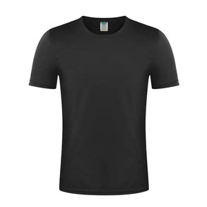 Camiseta de Manga Corta para Hombre 2023, con Logotipo Personalizado, de Poliéster y Algodón, Diseño Sólido, Tejido de Punto, 220g, Servicio OEM, Alta Calidad - Product Image 1