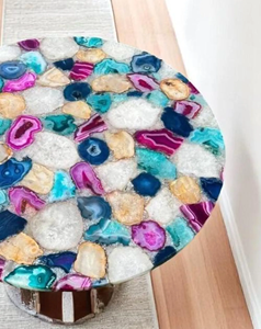 Sceau en agate poli artisanal, décoration de luxe pour la maison, motif floral religieux, résine, couleur personnalisée, haute qualité artisanale - Product Image 3