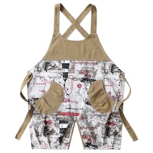 Accessible Sans Manches Gris Cuisine Ménage Polyester Coton Graisse Saleté Sûr Garder Calme Et Porter Un Tablier Salopette Adulte - Product Image 3