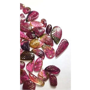 US $290 68 pièces de tourmaline multi naturelle 10mm -30mm sculpture feuille pierres précieuses 406 Cts Lot Iroc ventes pierres précieuses en vrac de haute qualité - Product Image 2