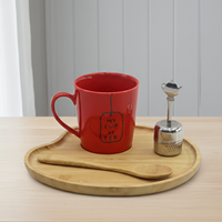 Ensemble de tasses à café/thé compactes de style nordique en porcelaine émaillée durable de qualité supérieure 3459461Rset-0.3 avec infuseur