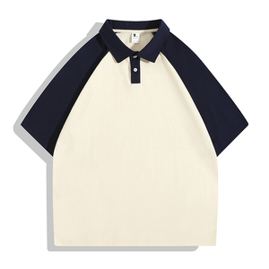 Vente en gros de t-shirts polo de golf 100% coton pour hommes manches raglan vierges personnalisées 240 grammes de styles debout vintage assortis - Product Image 4