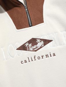 Sweat à capuche unisexe de haute qualité pour homme, collection automne 2025, 100 % coton molletonné respirant, broderie 3D vintage, fermeture éclair personnalisable - Product Image 4