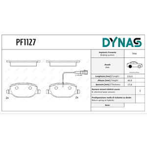 Pastiglie dei freni posteriori per ALFA ROMEO GIULIETTA - Product Image 1