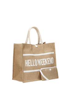 Bolsa de Yute Laminada Personalizada con Asas de Cinta de Polipropileno, Sin Cierre de Cremallera, para Regalos y Compras - Product Image 3