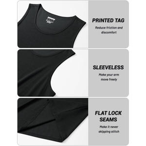 <b>Mens</b> Athletic Tank Top Breathable Sport <b>Vest</b> Training Gym Muscle Fit Summer Casual Sleeveless Tee Lightweight Fitness Apparel - Product Image 6