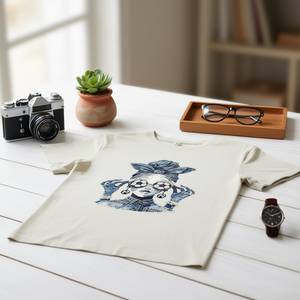 T-Shirt Unisex Oversize in Cotone 210 GSM con Stampa DTG Modello Rose 100% Cotone - Product Image 3