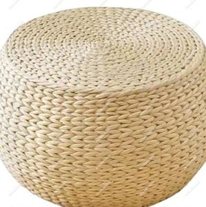 Tabouret pouf pouf personnalisé tissé naturel en rotin solide et durable pour salon cuisine hôtel console incrustée d'os - Product Image 6