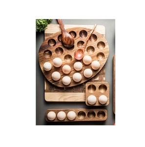 Elegant Handmade Wooden Egg <b>Rack</b> For <b>Kitchen</b> Decoration Farmhouse Interior Display And Rustic Home Storage - Product Image 1