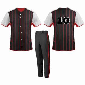 Ensemble de maillots de baseball bleus pour hommes, respirants, imprimés sur mesure, 100% polyester, livraison rapide, vêtements de sport par sublimation - Product Image 6