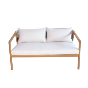 ชุดโซฟาไม้อะคาเซียแบบพรีเมี่ยมสำหรับลาน2-Seater ทันสมัยพร้อมหมอนอิงเชือกสำหรับสนามในโรงแรมและวิลล่าที่ผลิตในเวียดนาม - Product Image 1