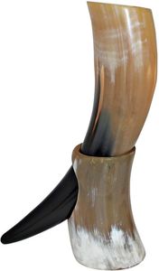 Cuerno vikingo para beber de alta calidad, diseño natural ecológico con soporte, aceptación de logotipo personalizado para Decoración - Product Image 3