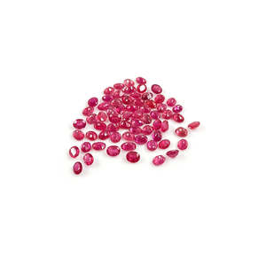 Rubis naturels de Bangkok, ovales calibrés, 1 carat, qualité supérieure, couleurs rouge et rose, tailles 2x3mm et 3x4mm, personnalisables - Product Image 1