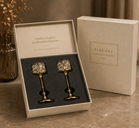 Plateau de rangement moderne et esthétique pour bougies, bijoux, bagues et colliers, idéal comme plateau à bibelots ou pour cadeaux de bureau, ensemble cadeau