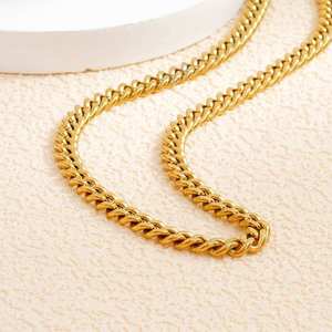 Joyería de Moda 2025, Collares de Cadena Cubana Unisex con Acentos de Diamantes, Estilo Hip Hop, Chapados en Oro de 18k y Plata de Ley - Product Image 4