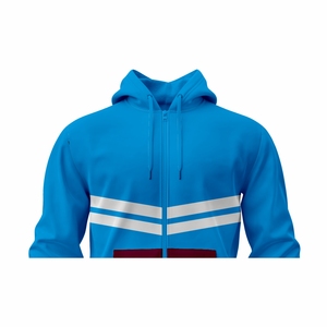 เสื้อฮู้ดซิปฤดูหนาวแบบกำหนดเอง พร้อมตัวเลือกการพิมพ์ดิจิทัลและการปัก  ผ้าฟลีซสำหรับผู้ชาย - Product Image 3