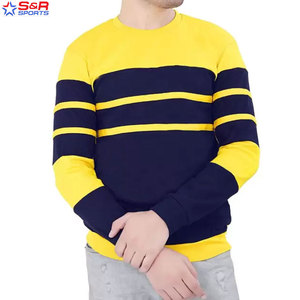 Top Premium en gros hommes sweats personnalisés col rond basiques coton mélangé à manches longues épais polaire couleur unique sweats - Product Image 3