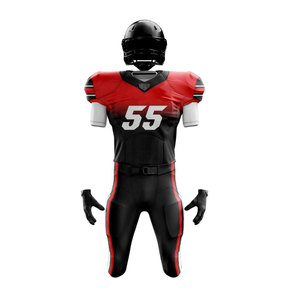 Tenues d'équipe de football américain sur mesure OEM 2025 de haute qualité, imprimées, respirantes, à séchage rapide, grandes tailles, ensembles courts d'été 100 % - Product Image 1