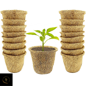 Pots de pépinière en coco biodégradables organiques de haute qualité Pots de démarrage de graines pour la germination et les semis d'herbes utilisés avec des plantes - Product Image 1