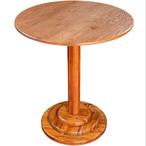 Vente à chaud de meubles de salon de combinaison de table de piédestal ronde en chêne blanc solide pour un usage domestique - Product Image 1