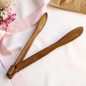 Precios de fábrica, pinzas para servidor de ensalada de pan de madera de mango para usos de cocina, fabricación en India para la venta - Product Image 1