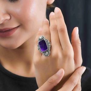 Direct Factory Supply Elegant Handmade Amethyst <b>Ring</b> for Gifting or Daily Wear Available for Wholesale Supply from India - Product Image 1