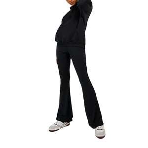 Survêtements évasés personnalisés à délavage acide, fermeture éclair, jambe droite, broderie délavée, ensembles de sweat-shirts et de pantalons de survêtement - Product Image 1