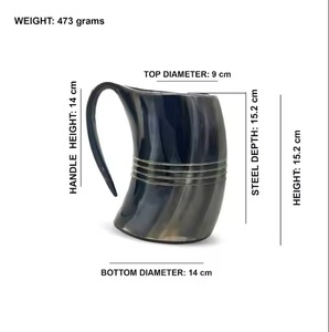 Taza de cuerno vikingo ecológica, venta al por mayor, taza de cuerno, producto de calidad de tendencia para hotel y restaurante en casa - Product Image 4