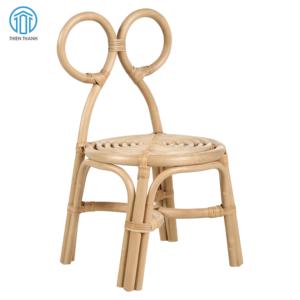 เก้าอี้หวายเด็กแบบใหม่มาแรง ดีไซน์พนักพิงคู่ งานแฮนด์เมด เฟอร์นิเจอร์หวายสำหรับห้องเด็ก - Product Image 6