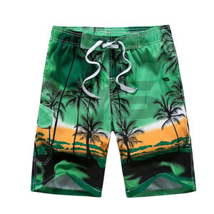 Pantalones cortos de playa con logotipo de sublimación completa para hombre de diseño personalizado 100% poliéster estilo informal con cordón en la cintura último diseño - Product Image 1
